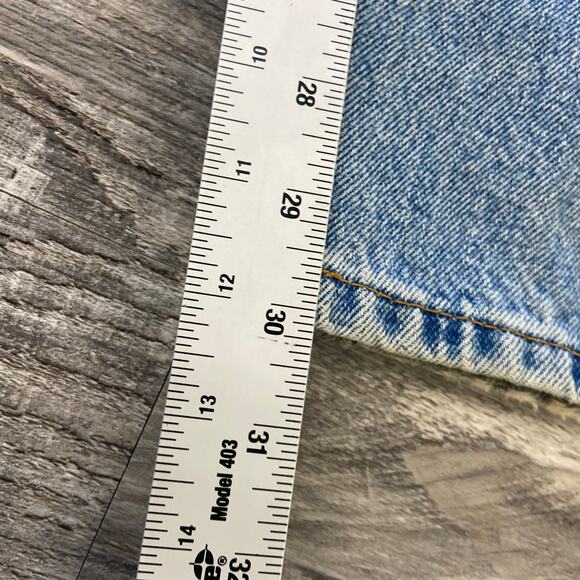 Vintage 90s Levis 550 Faded Blue Red Tab Mens 37x30 Relaxed Fit Denim Jeans - Picture 10 of 13